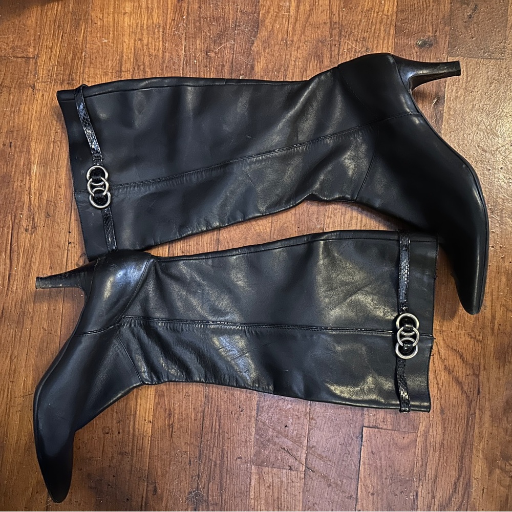 Black Leather Bandolino Boots 8.5 M